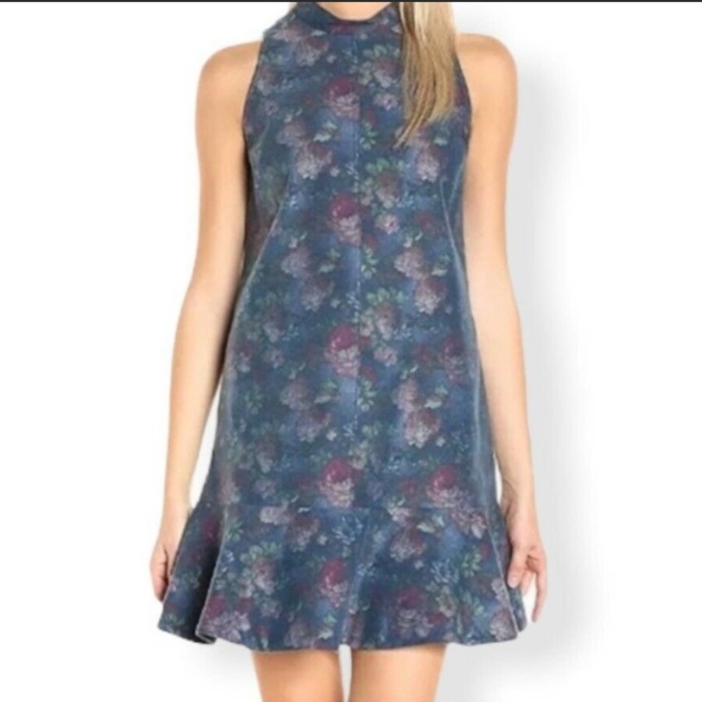 Erin by Erin Fetherston Floral Denim Dress - Picture 1 of 15